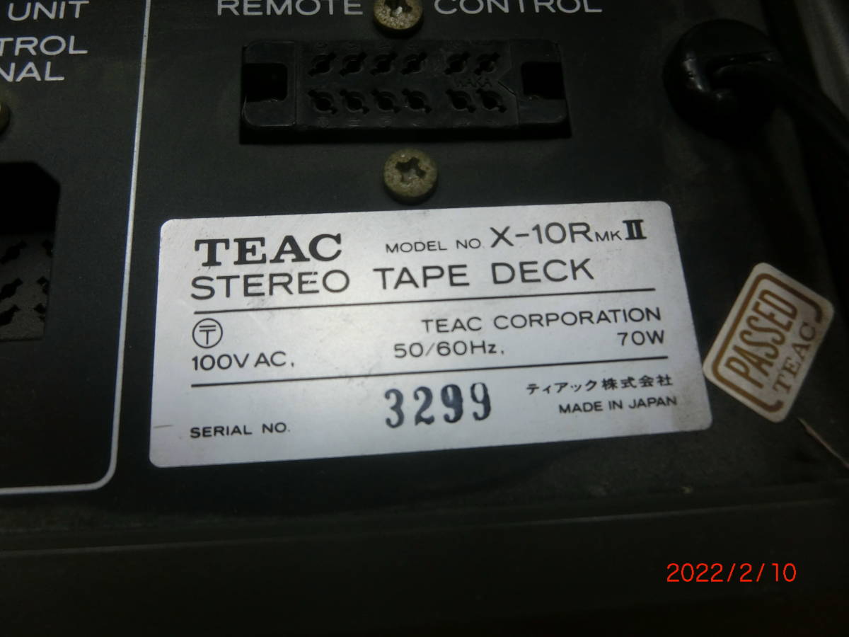 オンラインストア売り (品) TEAC オープンデッキ　X-10RMKⅡ　(ジャンク品)　
