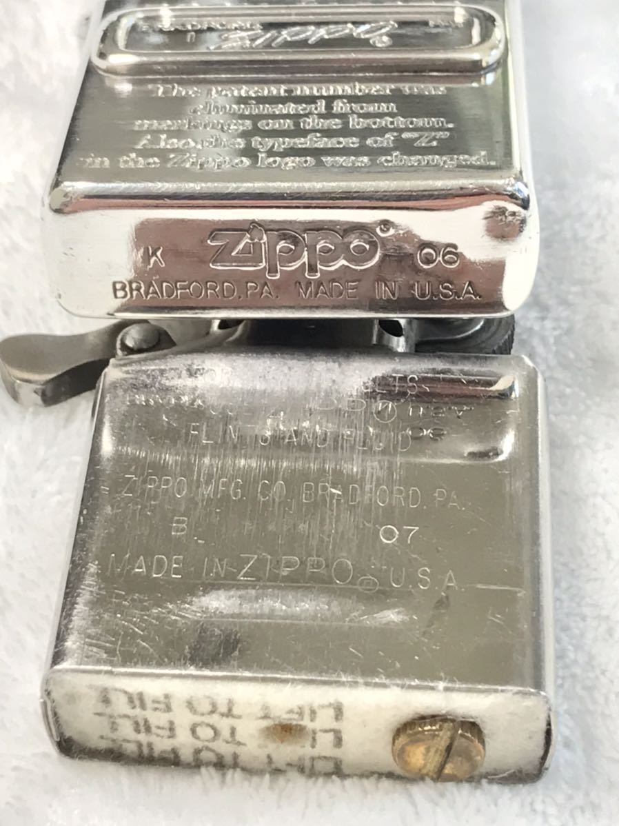 ZIPPO ジッポー ジッポ ジッポライター オイルライター　2006年製　中古品　ボトム　メタル貼り_画像5