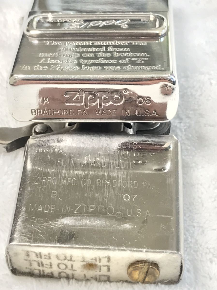 ZIPPO ジッポー ジッポ ジッポライター オイルライター　2006年製　中古品　ボトム　メタル貼り_画像4