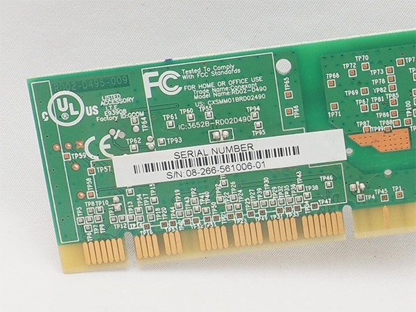 Conexant RD02-D490 PCI FAXモデム モデムボード バッファロー 管13799の画像7