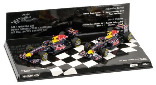 【限定セール！】 F1 RB7 Renault Scale 1:43 Racing Bull Red Champions Set Car 2 レーシングカー