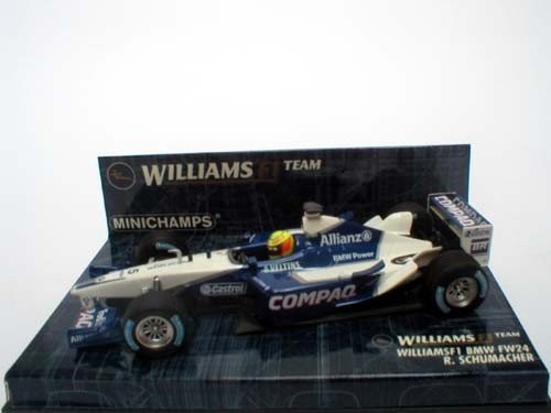レーシングカー Minichamps F1 1/43 Scale - 400 020005 Williams BMW FW24 R SCHUMACER