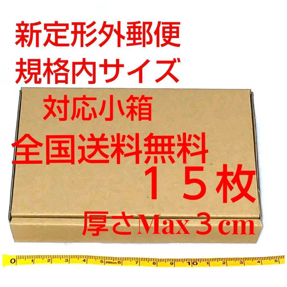 定形外郵便用小型ダンボール：厚さMAX3cm定形外郵便規格内サイズ １５枚