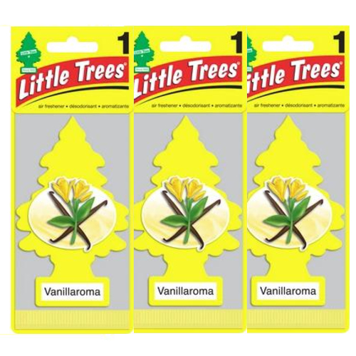 Little Trees リトルツリー エアフレッシュナーバニラロマ 釣り下げ式芳香剤 Vanillaroma 3枚セットの画像1