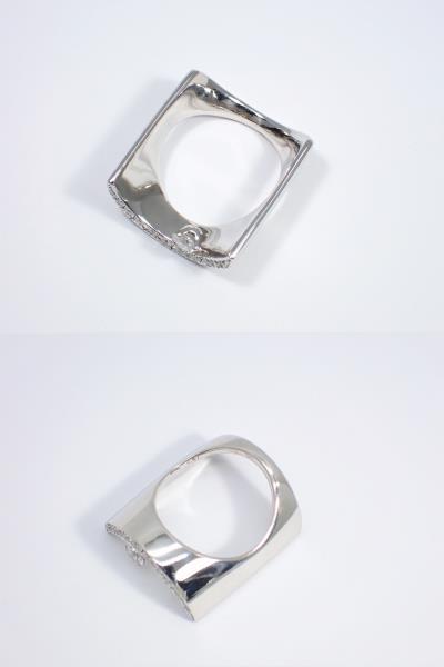 PT900 ダイヤリング ダイヤ 0.51ct 三日月 ☆個性的☆クレセントムーン☆指輪_画像10