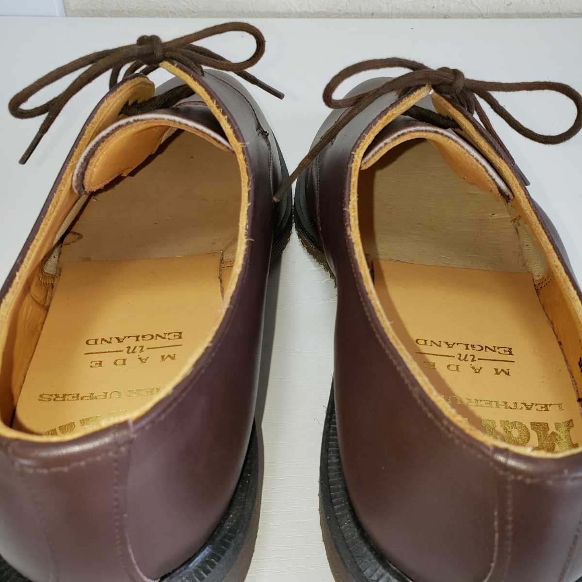  【新品◆英国製】 Dr.Martens ドクターマーチン 3ホール/3アイレット 牛革レザーシューズ/MADE IN ENGLAND(UK6.5■25.0cm)ブラウン/焦げ茶_画像8