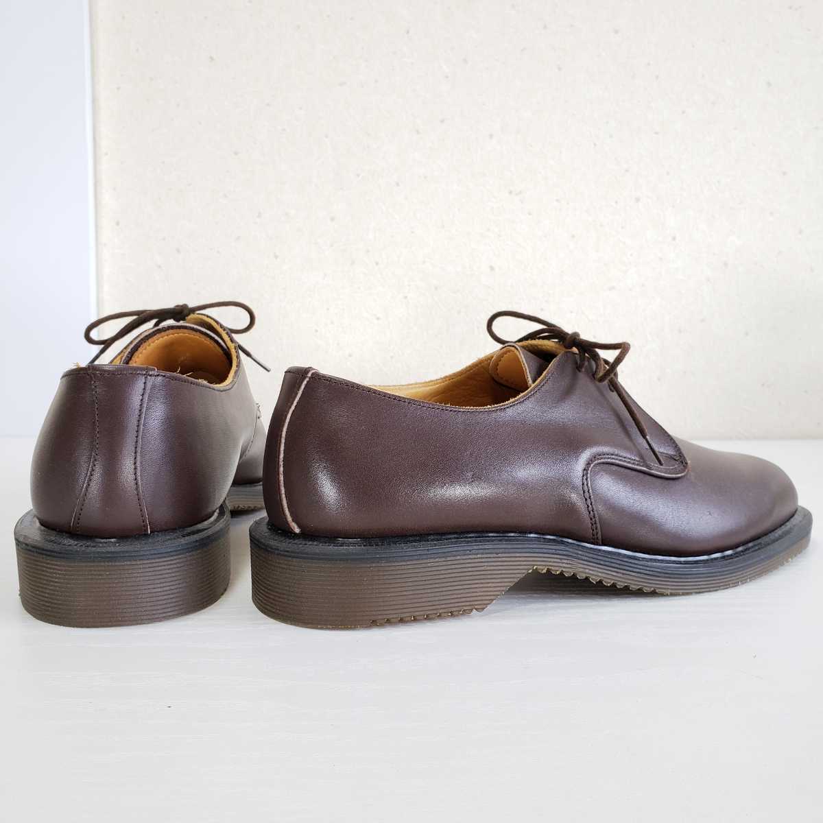  【新品◆英国製】 Dr.Martens ドクターマーチン 3ホール/3アイレット 牛革レザーシューズ/MADE IN ENGLAND(UK6.5■25.0cm)ブラウン/焦げ茶_画像4