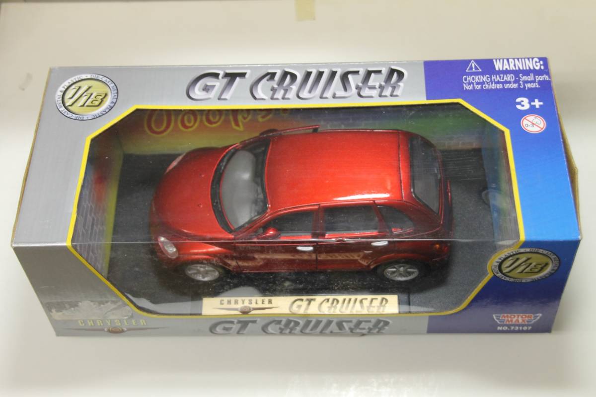 PTクルーザー GT CRUISER ミニカー MOTOR MAX 1:18 新品 未使用 長期保管品 2001年 ダイキャスト CHRYSLER GTクルーザー MM#73107 レッド_画像3
