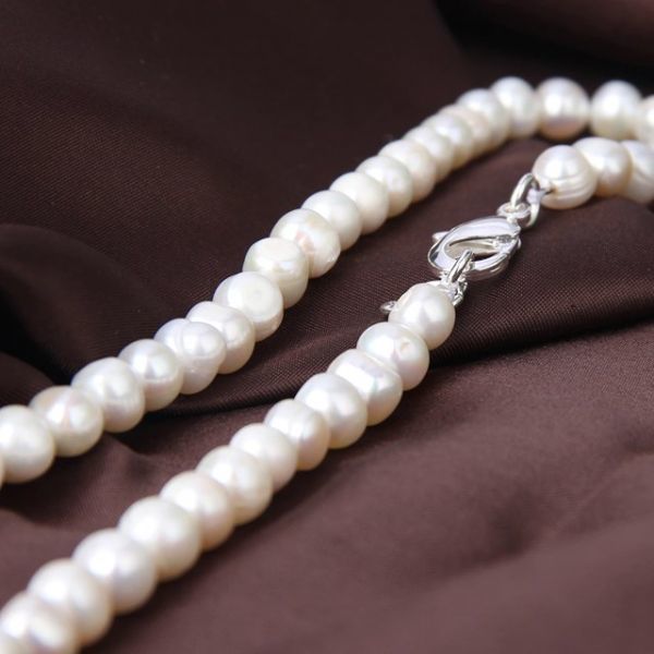 ネックレス 925 シルバー パール 淡水真珠 レディース 女性用 シンプル ナチュラルパール スターリングシルバー 白 ホワイト #C792-2