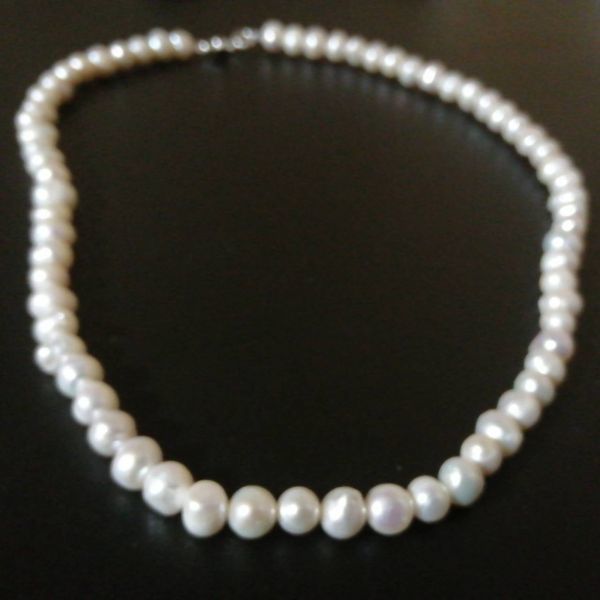ネックレス 925 シルバー パール 淡水真珠 レディース 女性用 シンプル ナチュラルパール スターリングシルバー 白 ホワイト #C792-2