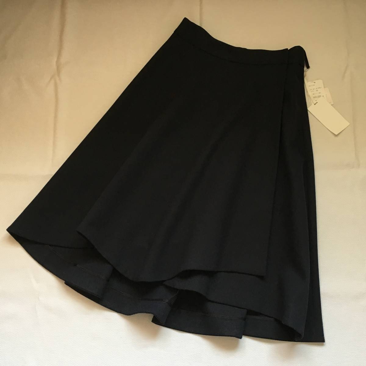 Rアール高橋リタ23区 ネイビー ミモノ丈巻フレアスカート36S(¥13,000