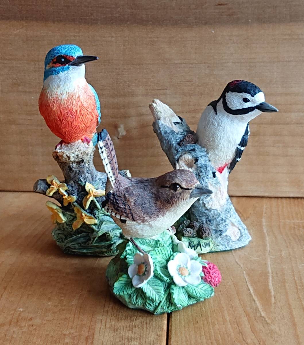 スコットランド製　ボーダーファインアーツ　石膏製　2007年　ソサエティ会員限定　ミソサザイのお人形　 野鳥　鷦鷯_参考に、違う野鳥のお人形もあります。