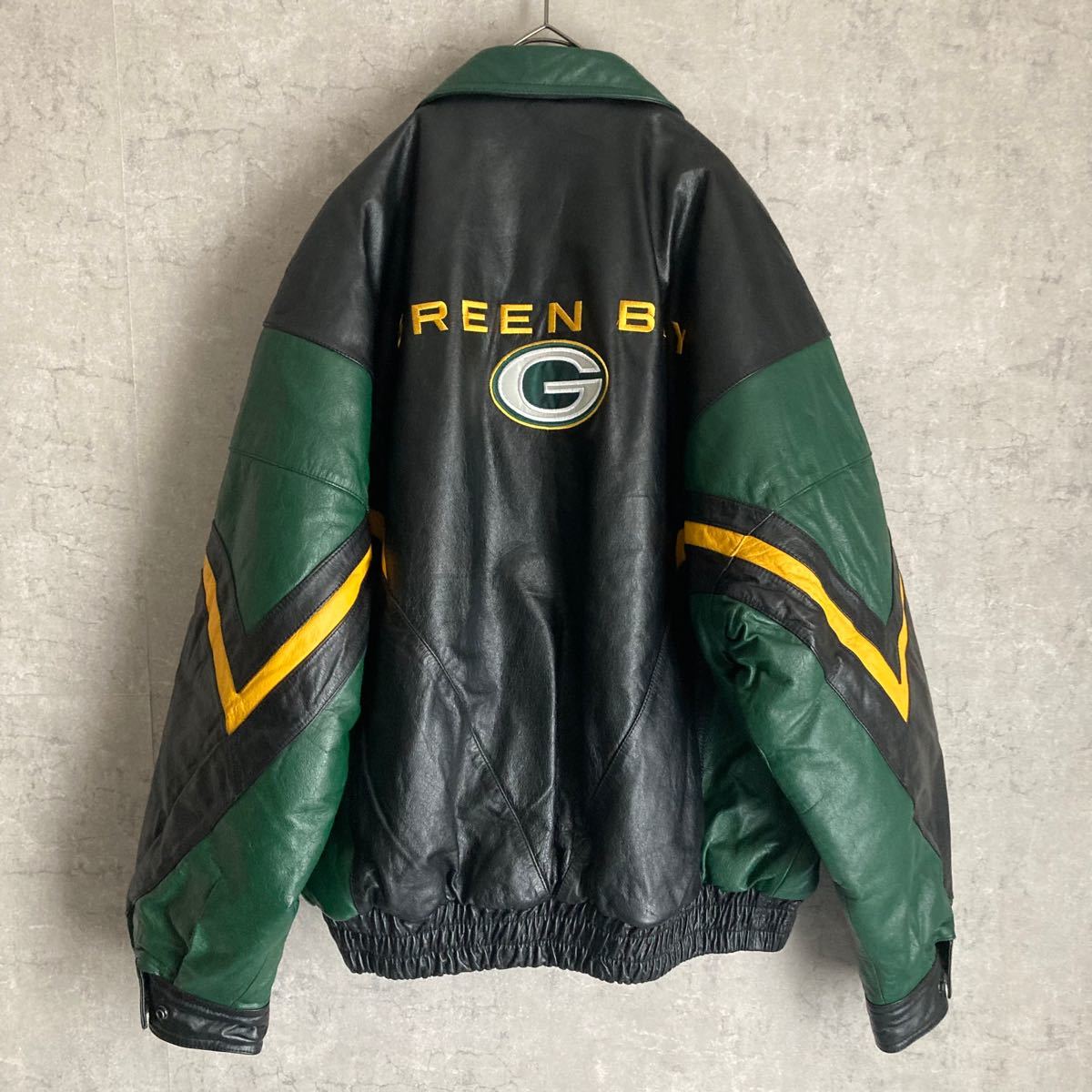 極希少 90s PRO LAYER パッカーズ PACKERS スタジャン オールレザー