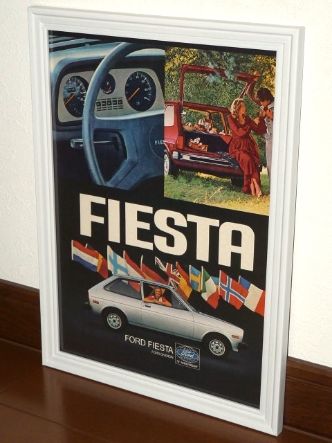 1977 год USA 70s vintage иностранная книга журнал реклама рамка товар FORD FIESTA Ford Fiesta (A4size) / для поиска гараж магазин дисплей табличка оборудование орнамент 