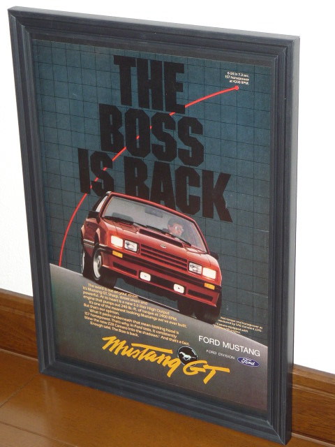 1982年 USA 洋書雑誌広告 額装品 Ford Mustang GT フォード マスタング ムスタング (A4size) / 検索 店舗 ガレージ ディスプレイ 看板 装飾_画像1