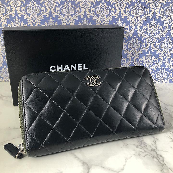 シャネル CHANEL【正規品】超レア 新品 長財布 マトラッセ スタッズ