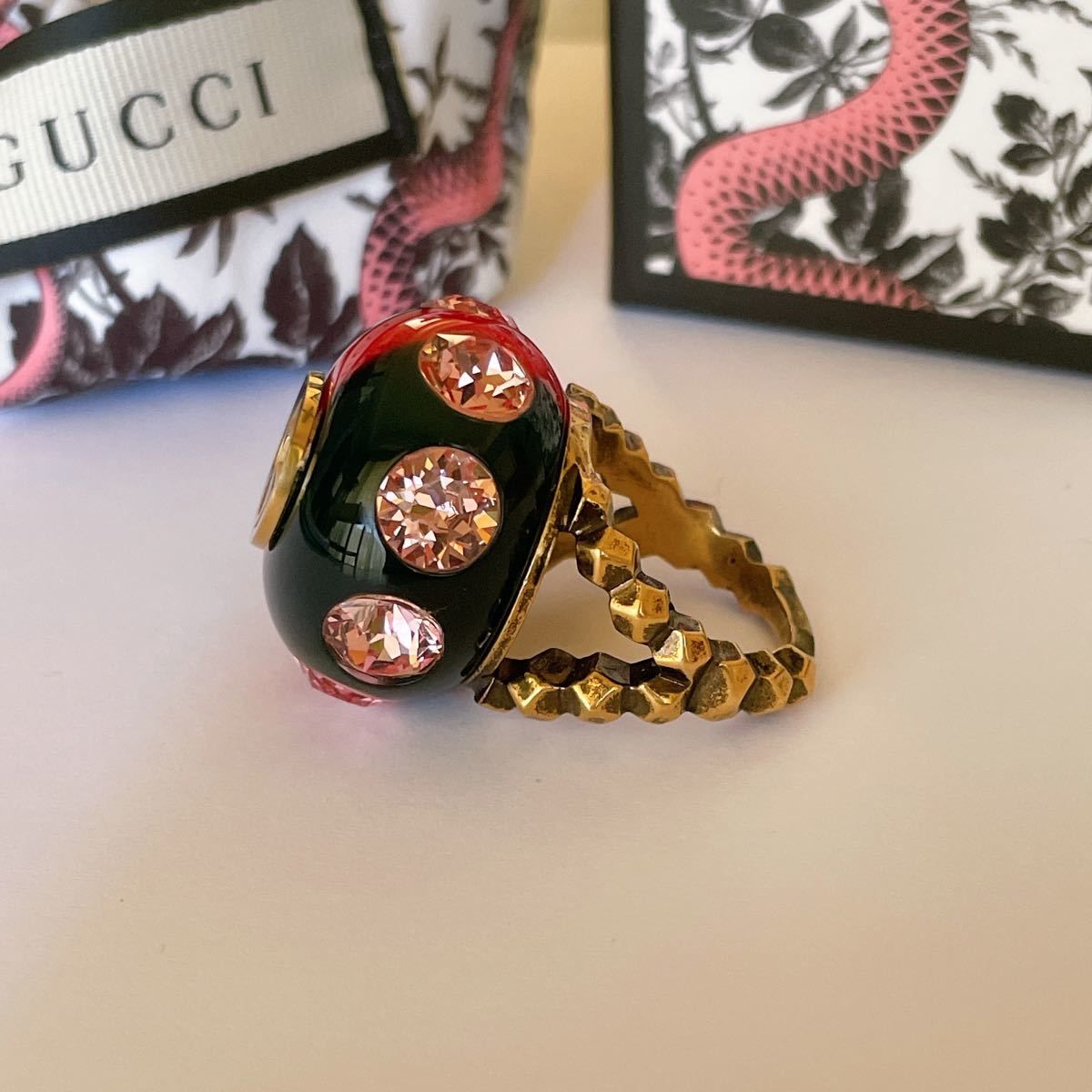 グッチ ウェブリング 希少 完売 web ring リング レディース メンズ-