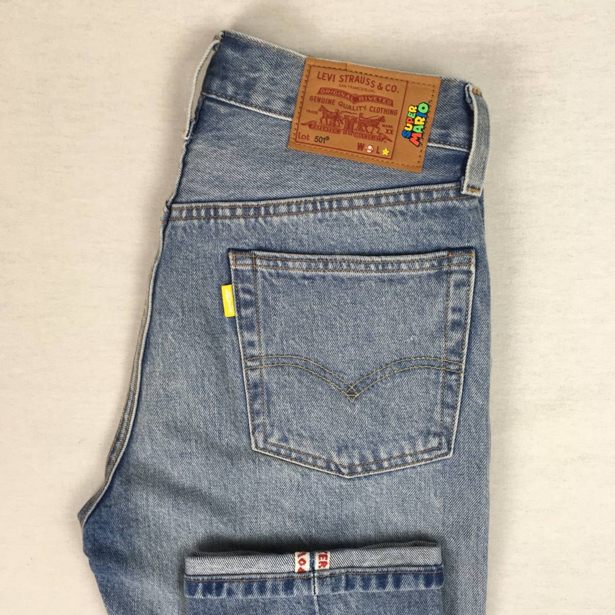 Levi's SUPER MARIO リーバイス スーパーマリオ 501 86337-0000 デニム パンツ ジーンズ W26 L26 ボタンフライ セルビッチ 革パッチ_画像1