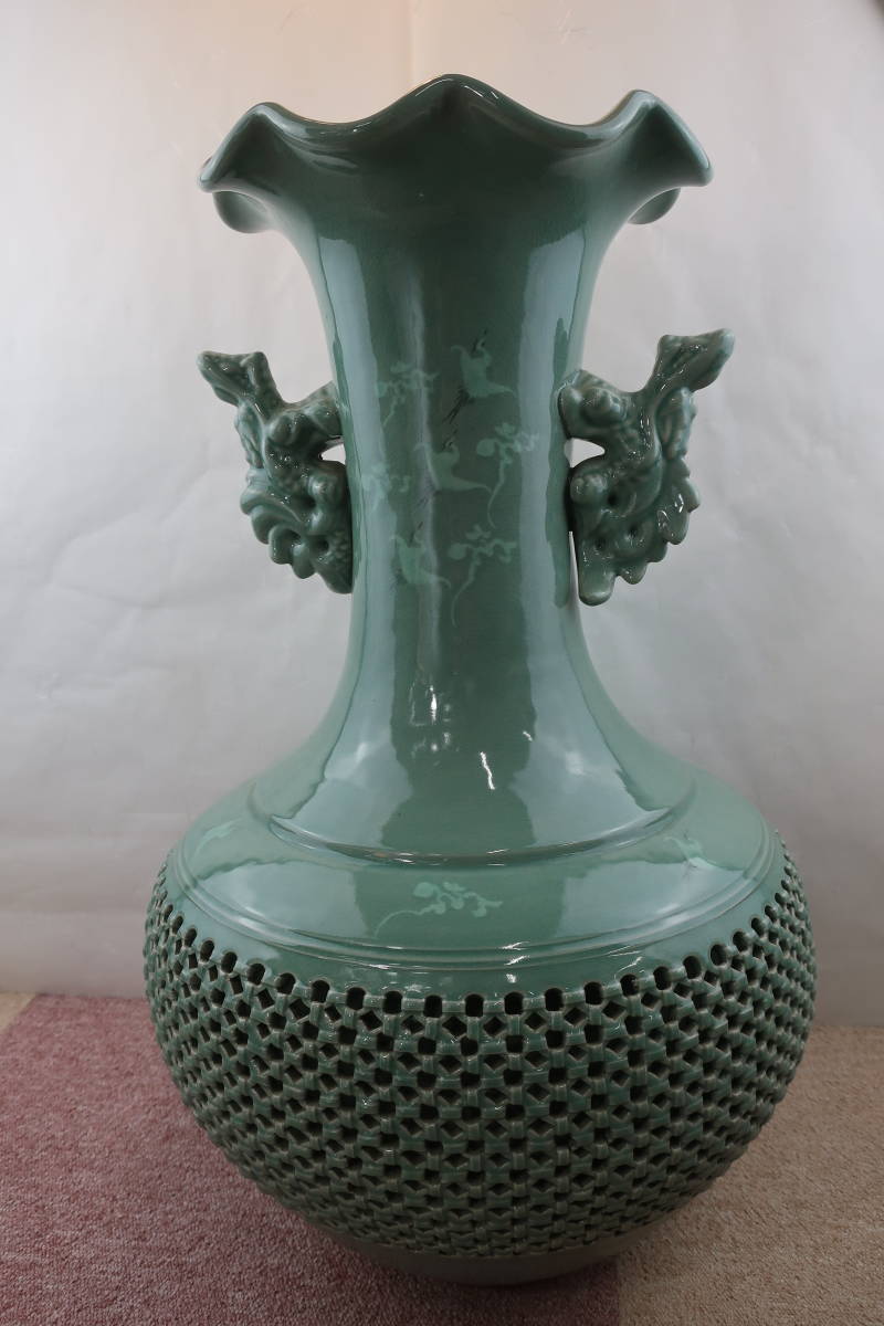 青磁 大型花瓶 - www.webdelcule.com