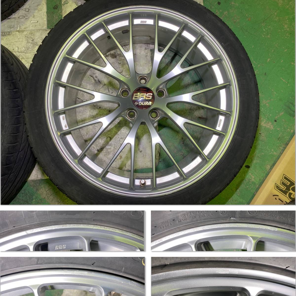 超軽量 高剛性 超超ジュラルミン鍛造 BBS RZ-D ダイヤモンドシルバー 20インチ RZ004 8.5J +28 PCD120 5H 4本 FORGED BMW レクサスLS _画像3