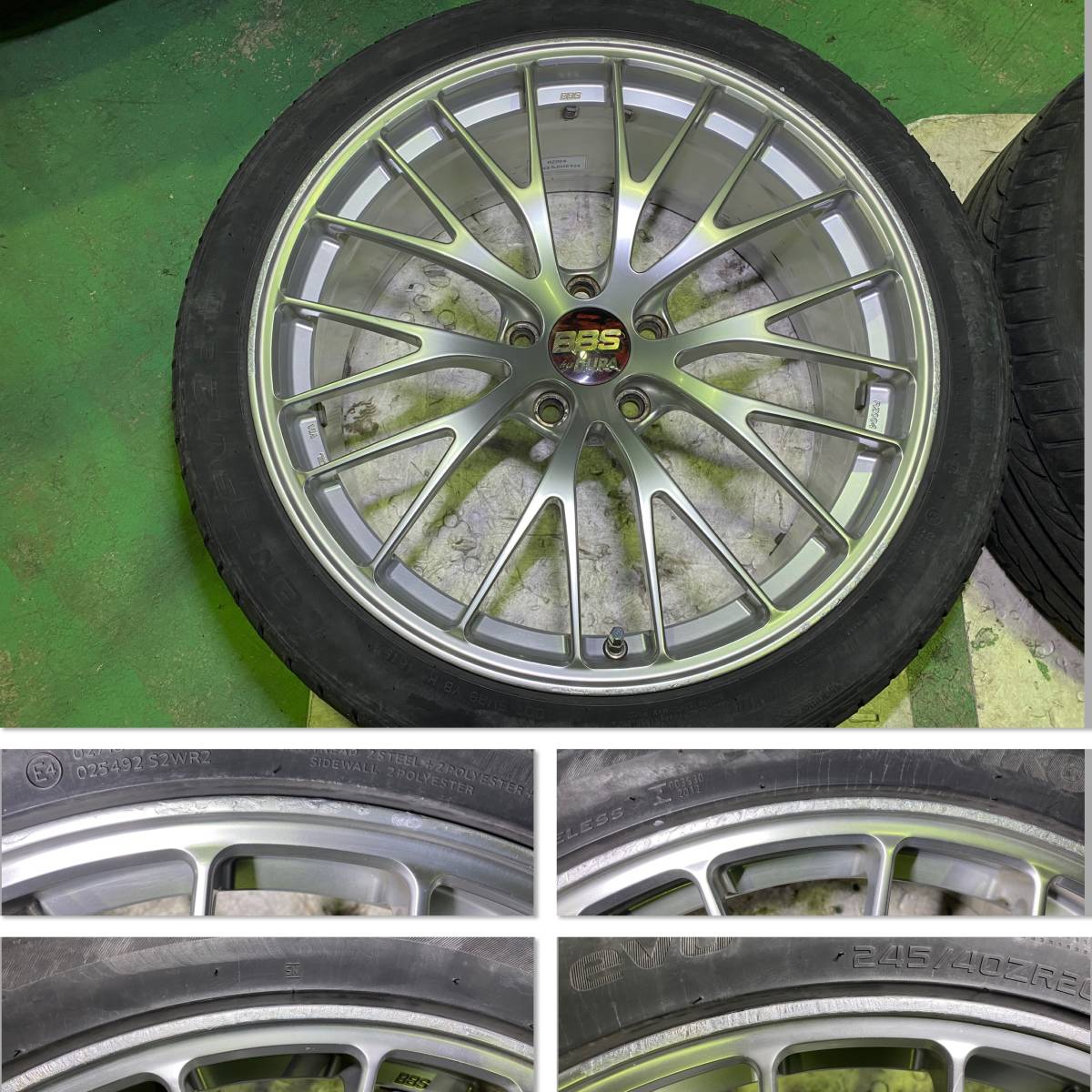 超軽量 高剛性 超超ジュラルミン鍛造 BBS RZ-D ダイヤモンドシルバー 20インチ RZ004 8.5J +28 PCD120 5H 4本 FORGED BMW レクサスLS _画像4