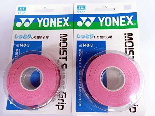 Yonex moist super grip AC148-3[3 pcs insertion ] powder pink ×2 piece set ③