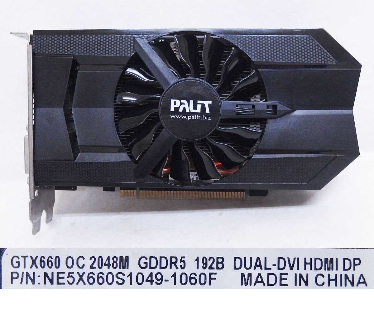 GPU235 PALIT GTX660 OC 2048M 2GB DVIx2/HDMIx1/DPx1 中古品 PCI Express
