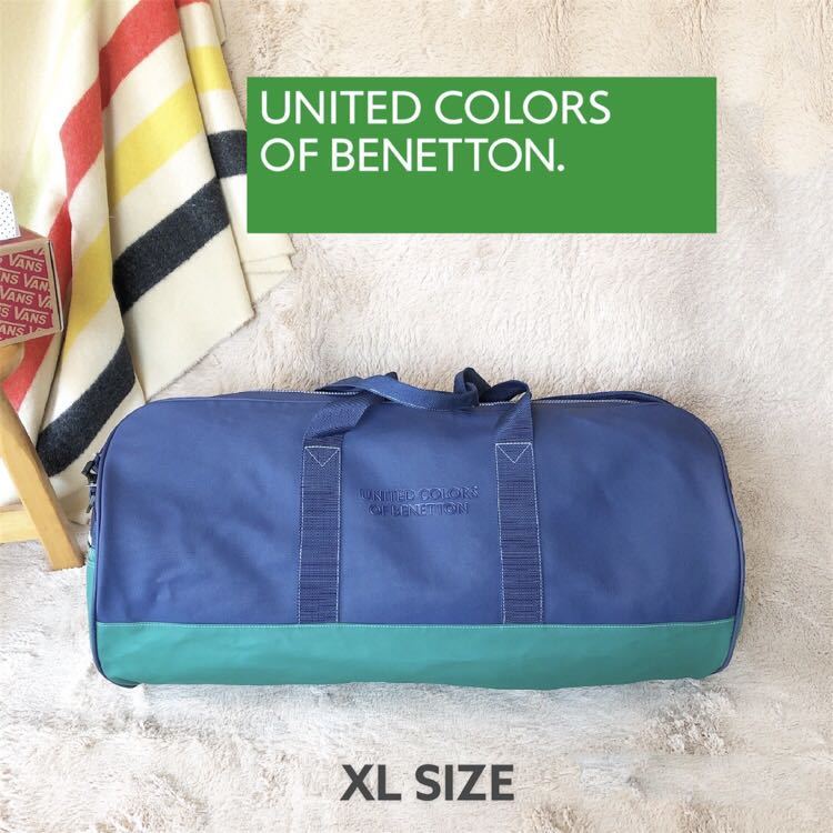 レア 良品！ 90年代 BENETTON ベネトン ボストンバッグ スポーツバッグ ゴルフバッグ XLサイズ ドラムバッグ