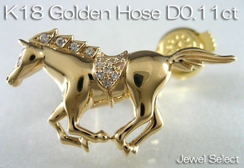 K18 Желто -золотой конной дизайн кора