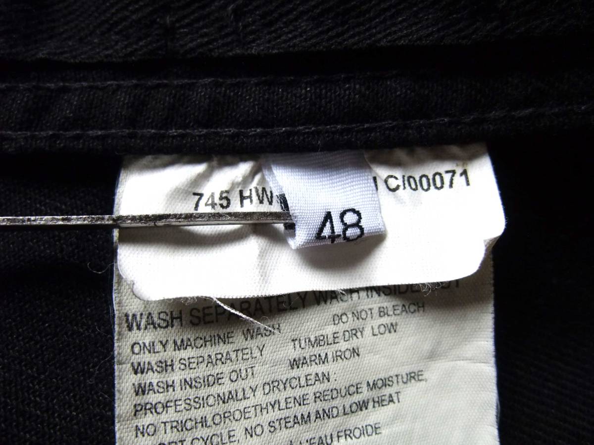 HELMUT LANG 本人期 ヘルムートラング 初期 ブラック デニム ジャケット CLASSIC DENIM サイズ48 イタリア製 比翼仕立て