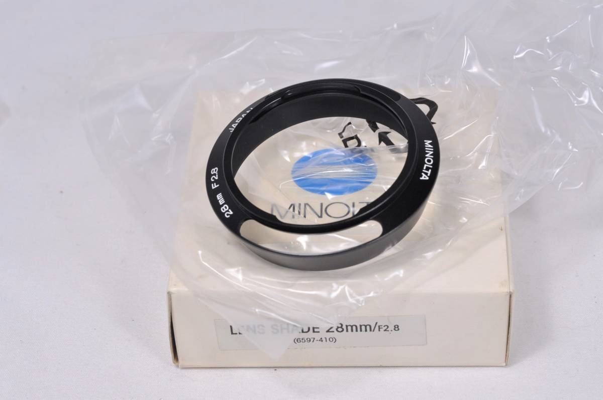 ミノルタ M-ROKKOR 28mm/F2 8用 メタルフード【未使用品 ミノルタ M-ROKKOR 28mm/F2 8用 メタルフード【未使用品