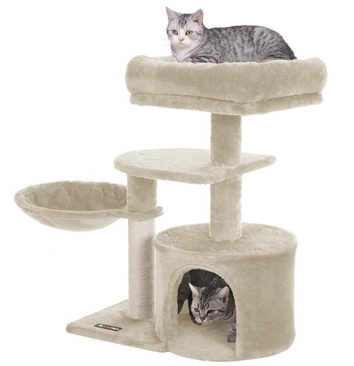 キャットタワー ミニ 子猫やシニア猫にお勧め 省スペース 爪とぎ 高さ68cm