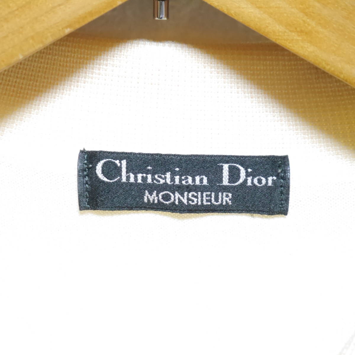 F7 ◇ Christian Dior MONSIEUR |　クリスチャンディオールムッシュ　ポロシャツ　クリーム系　中古　サイズＭ_画像7