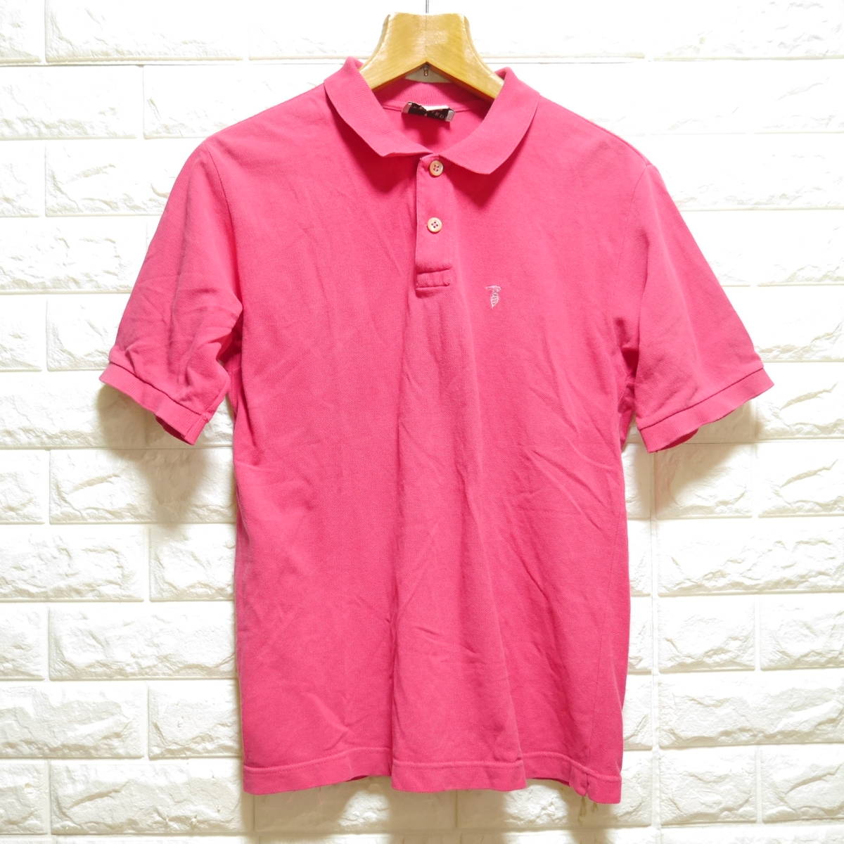 F7 □ TRUSSARDI □ トラサルディ　ポロシャツ　ピンク系　中古　サイズＭ_画像1
