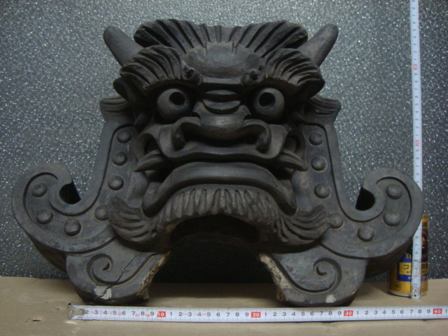 鬼瓦☆鬼面 厄除け 魔除け 縁起物☆旧家 商家 古い屋根瓦 棟飾り瓦 鬼瓦☆鬼面 厄除け 魔除け 縁起物☆旧家 商家 古い屋根瓦 棟飾り瓦