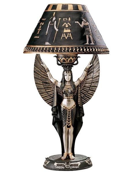古代エジプト イシス神 テーブルランプ 彫刻 彫像/ ピラミッド 王宮 神殿 エスニックカフェ（輸入品