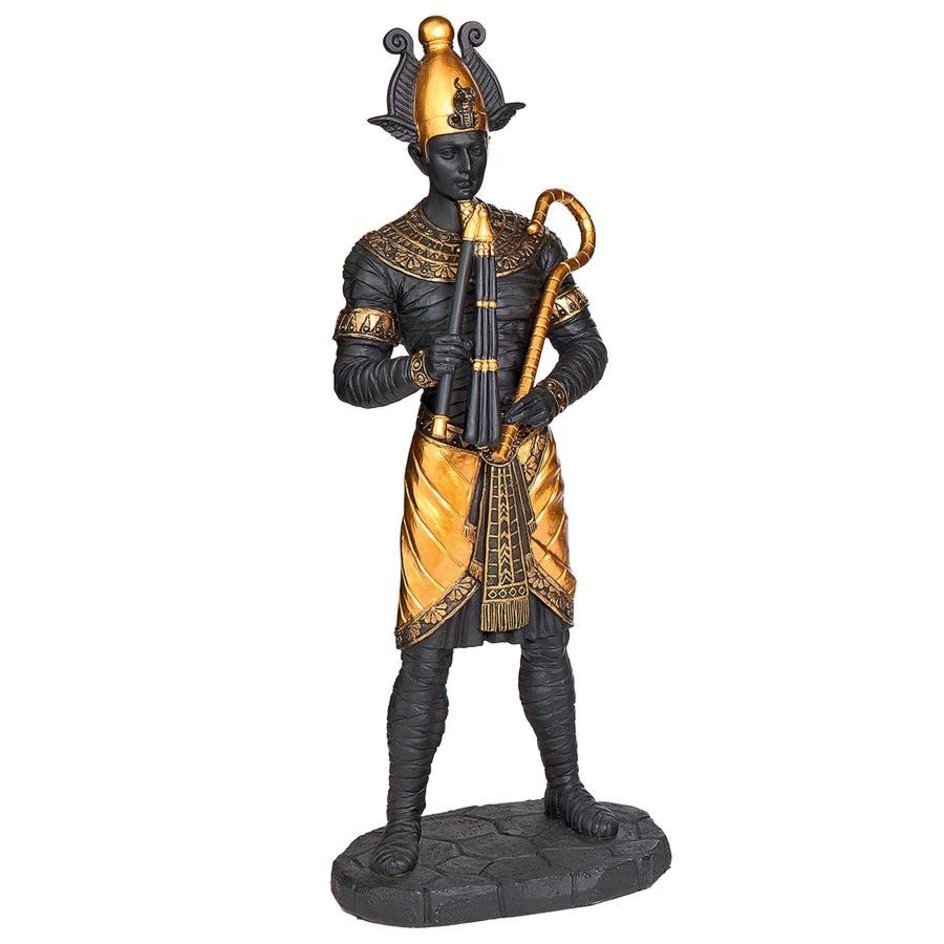 古代エジプト 死者を裁く、冥界の王、オシリス彫像 彫刻/ ナイル川 カイロ 神殿 ピラミッド（輸入品）