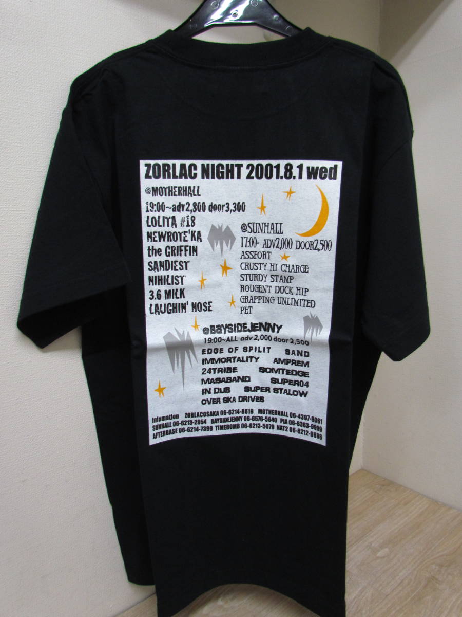 ★【O】ゾーラック　半袖　Tシャツ　黒L　ブラック　ZORLAC NIGHT　ゾーラックナイト　_画像2