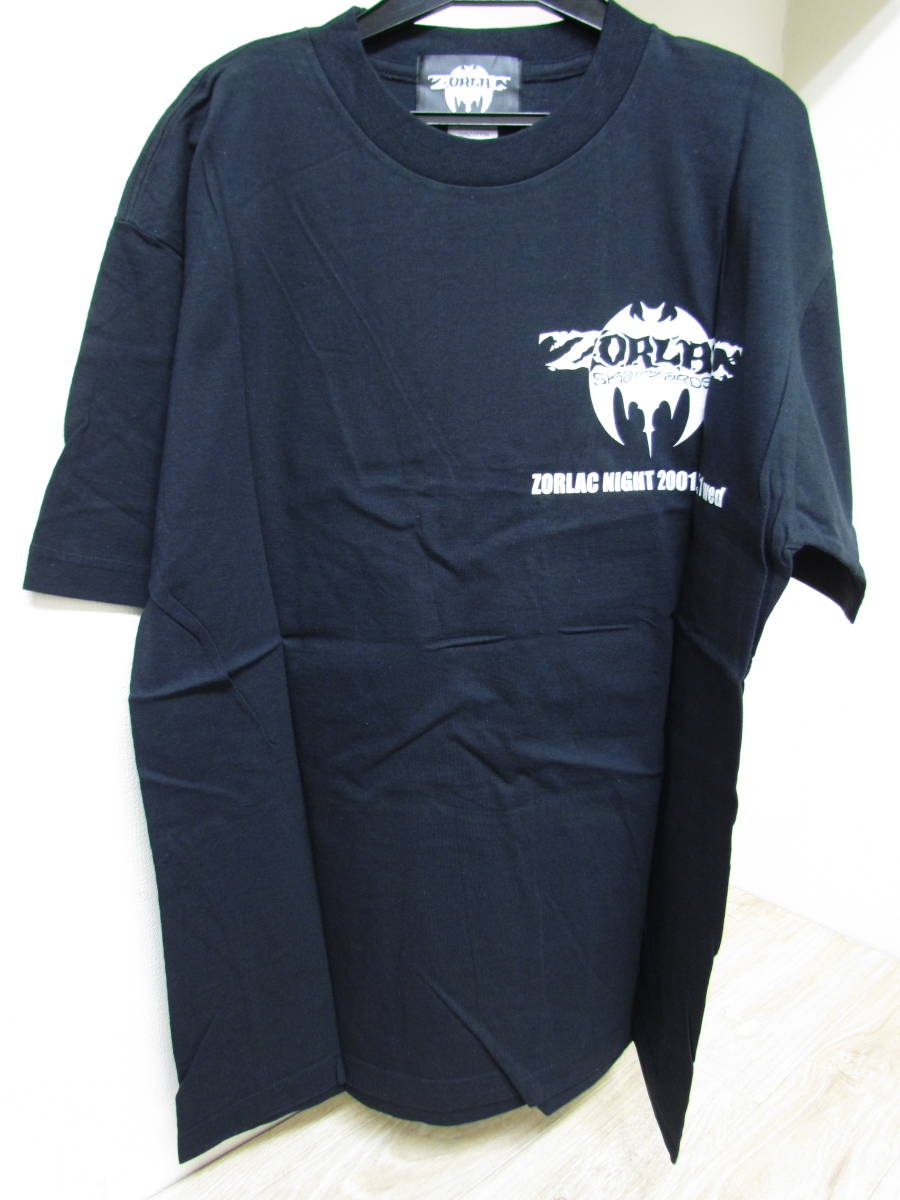 正規通販 ★【R】ゾーラック　半袖　Tシャツ　黒L　ブラック　ZORLAC NIGHT　ゾーラックナイト 文字、ロゴ