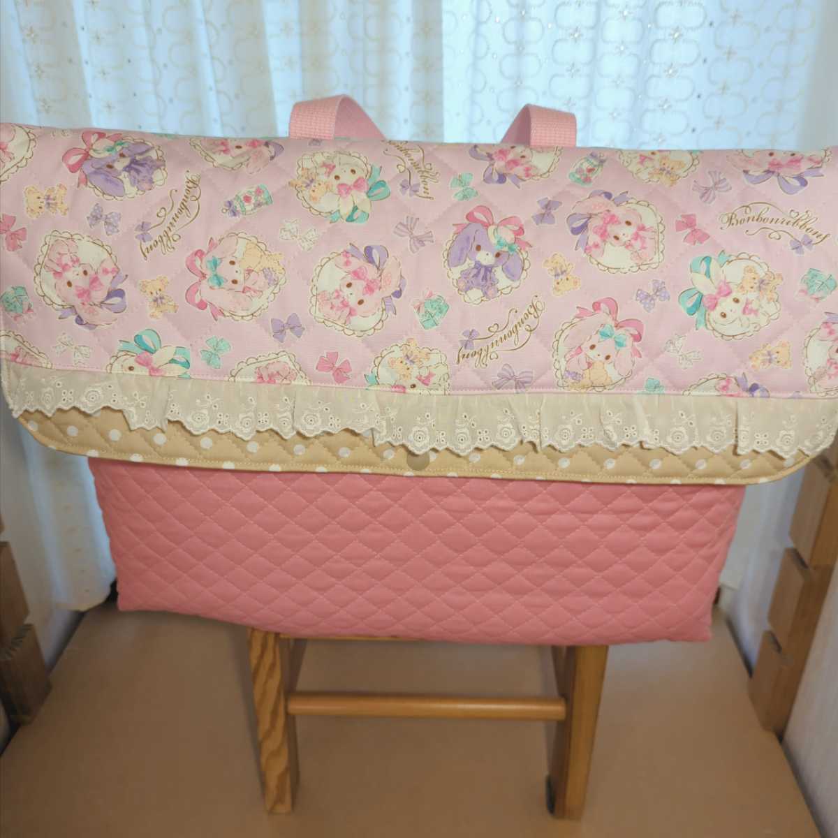 高い品質高い品質防災頭巾カバー 座布団タイプ ハンドメイド リネン 星