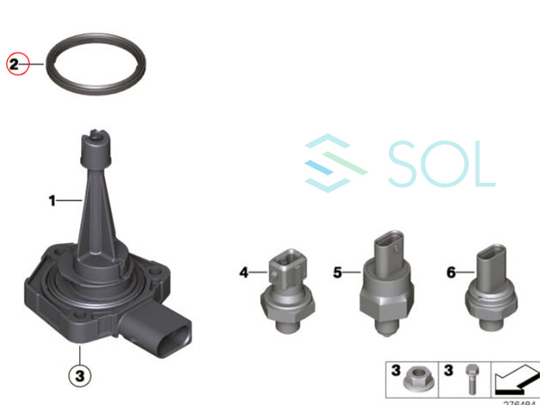 BMW E39 E60 E61 F07 F10 F11 オイルレベルセンサー シールリング 523i 525i 528i 530i 540i 545i 550i 535i M5 12611744292 出荷締切18時_画像3