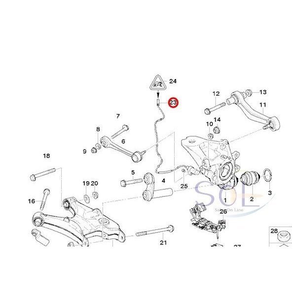 BMW E53 X5 リア ABSセンサー スピードセンサー 左右セット 3.0i 4.4i 4.6is 34526756380 出荷締切18時_画像2