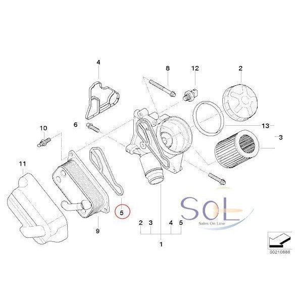 BMW E84 X1 E70 X5 E71 X6 E85 E86 Z4 エンジンオイルクーラー ヒートエクスチェンジャ－ ガスケット 20i 35i 2.5i 3.0si_画像2