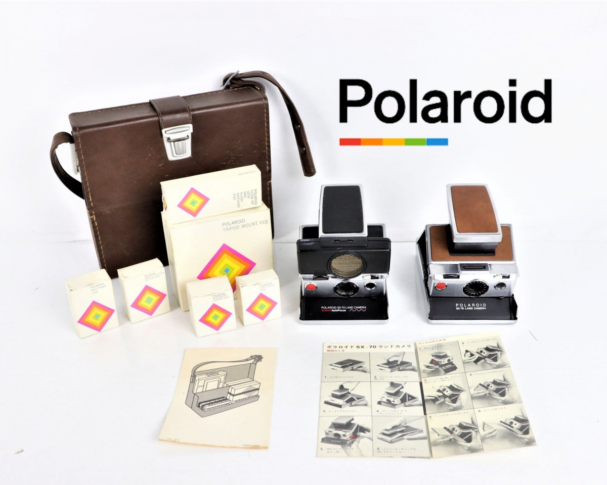 POLAROID ポラロイド SX-70 LAND CAMERA x SONAR AUTO FOCUS 2台セット