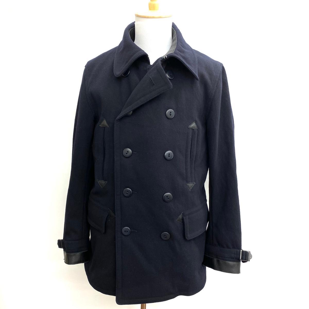 良好◇Nigel Cabourn ナイジェルケーボン Pコート サイズ52◇navy/紺