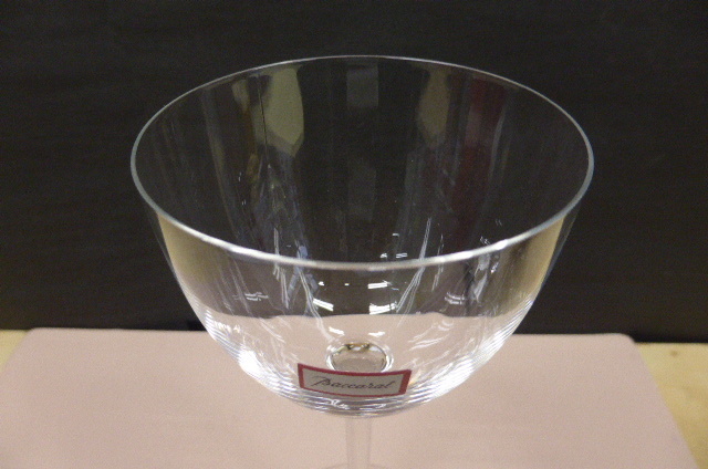 * не использовался хранение товар * baccarat crystal стекло Baccaratpa-fe расческа .n линия бокал для вина прозрачный пара 2 покупатель высота 18.8.