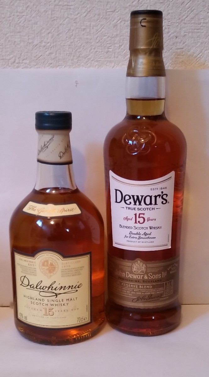 Dalwhinnie ダルウィニー 15年、dewars デュアーズ 15年 計2本 www