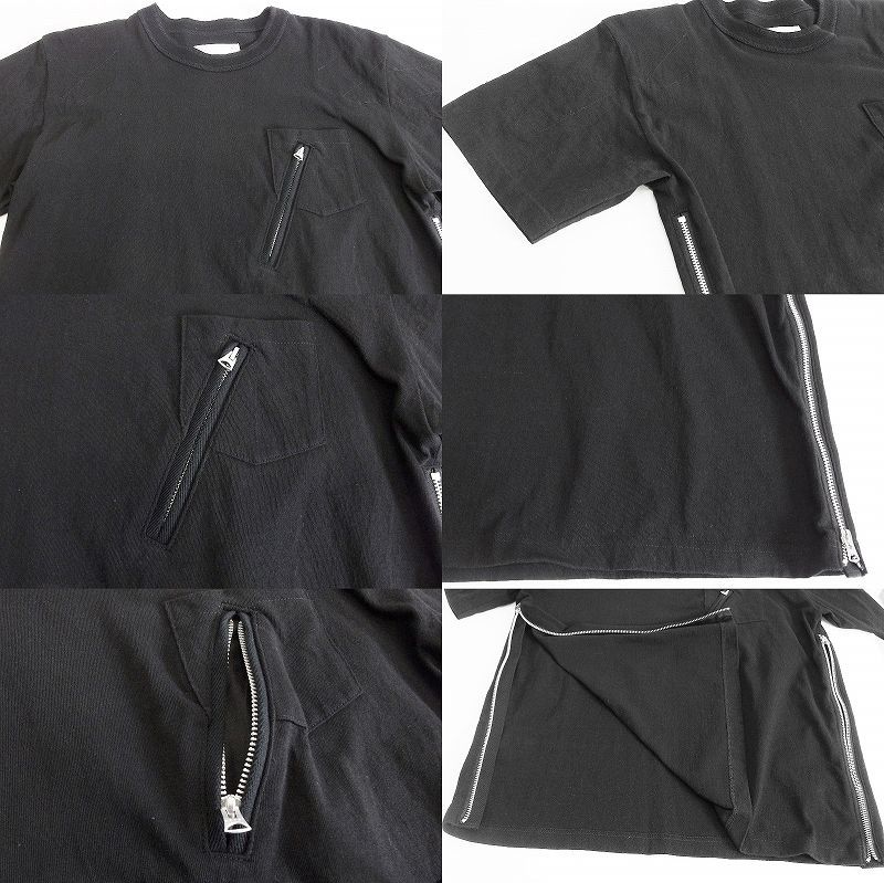 S*サカイ sacai ジップポケット Tシャツ サイドジップ TEE 20SS メンズ