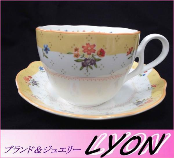 TRUE LOVE カップ&ソーサー☆花柄デザイン・Noritake食器/イエロー