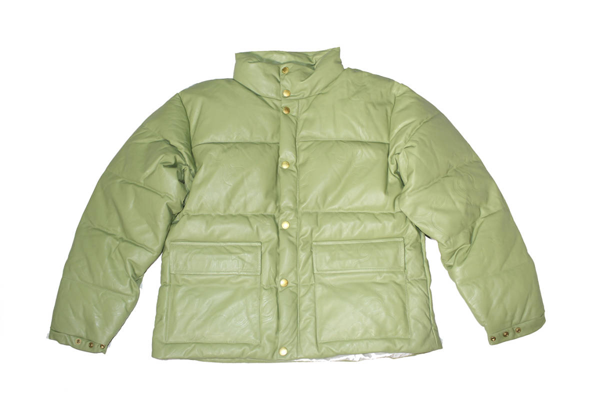 Mサイズ GOLF WANG LEATHER FLAME PUFFY JACKET GREEN